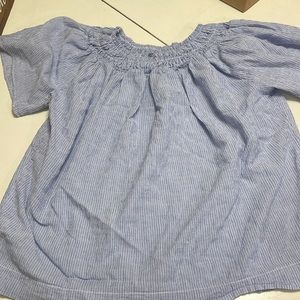 Blue and white striped shirt